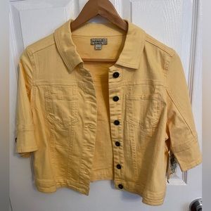 Super cute L yellow jean jacket